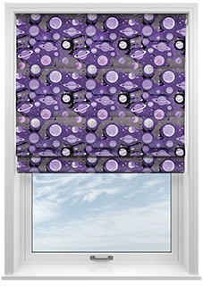 Interstellar, Violet Cosmos - Twist&Fit Roman Blind